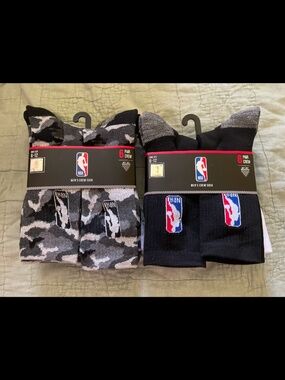NBA Men’s Crew Sock 2 Pack (1 pack has 6 Pair) Bundle